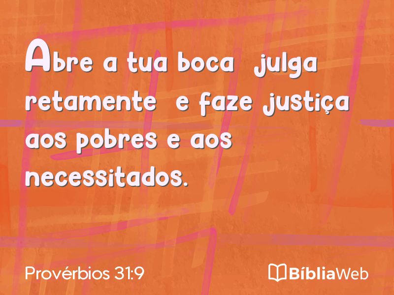 Provérbios 31:9 em imagem para compartilhar