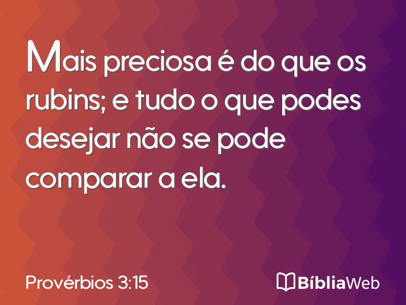 Provérbios 3:15 em imagem para compartilhar