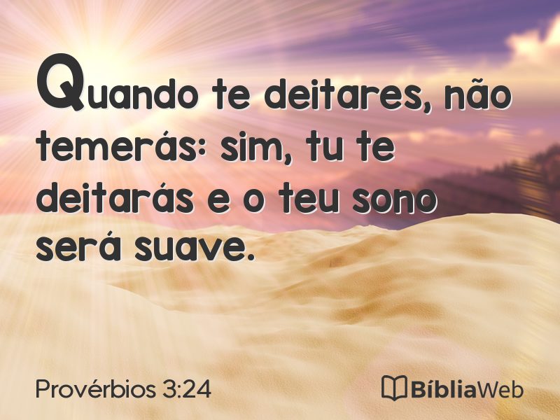 Provérbios 3:24 em imagem para compartilhar