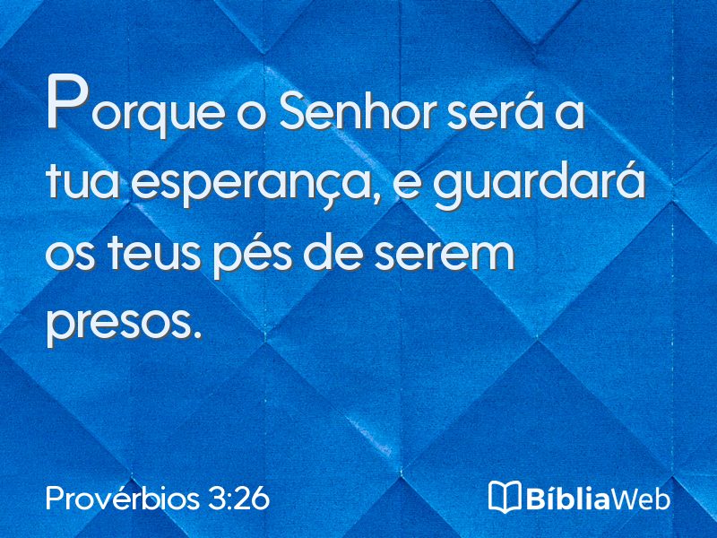 Provérbios 3:26 em imagem para compartilhar