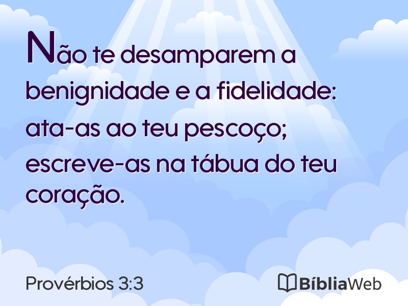 Provérbios 3:3 em imagem para compartilhar