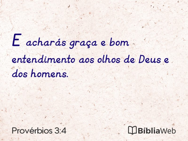 Provérbios 3:4 em imagem para compartilhar
