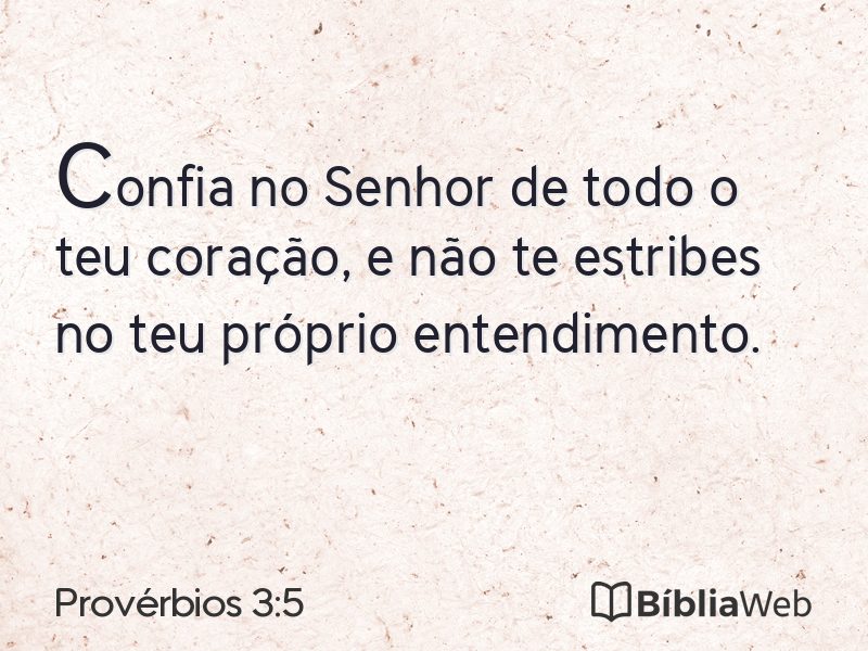 Provérbios 3:5 em imagem para compartilhar