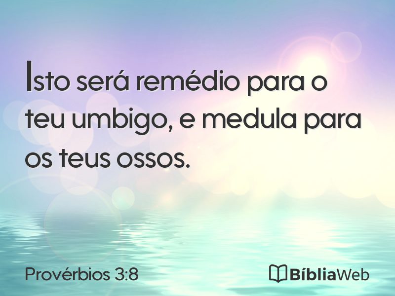 Provérbios 3:8 em imagem para compartilhar