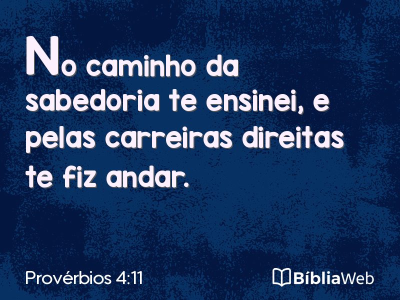 Provérbios 4:11 em imagem para compartilhar