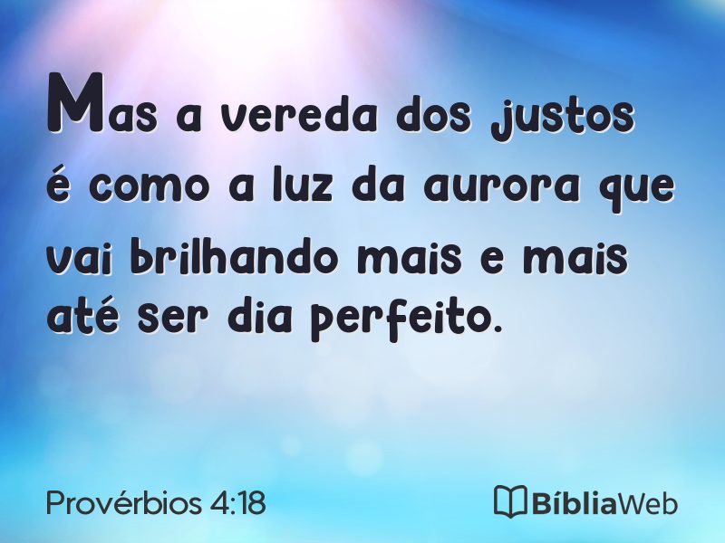Provérbios 4:18 em imagem para compartilhar