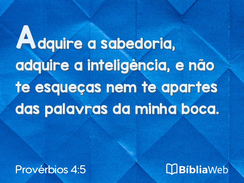 Provérbios 4:5 em imagem para compartilhar