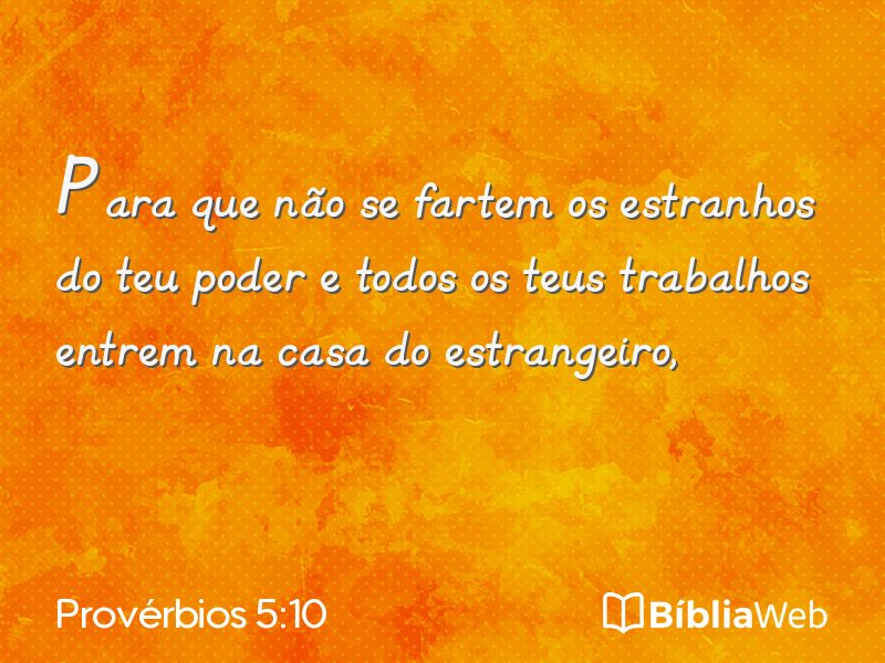Provérbios 5:10 em imagem para compartilhar