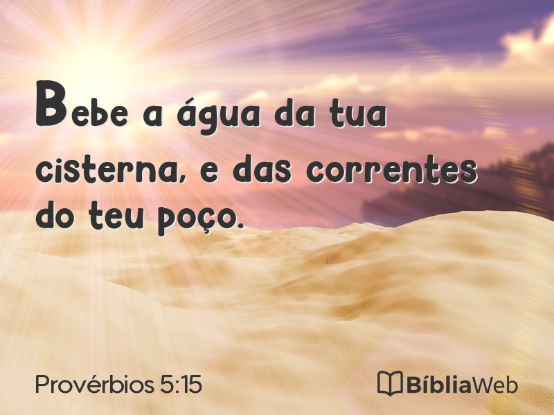 Provérbios 5:15 em imagem para compartilhar