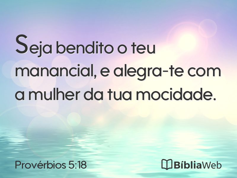 Provérbios 5:18 em imagem para compartilhar