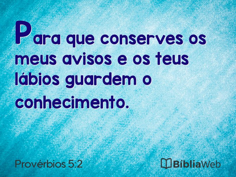Provérbios 5:2 em imagem para compartilhar