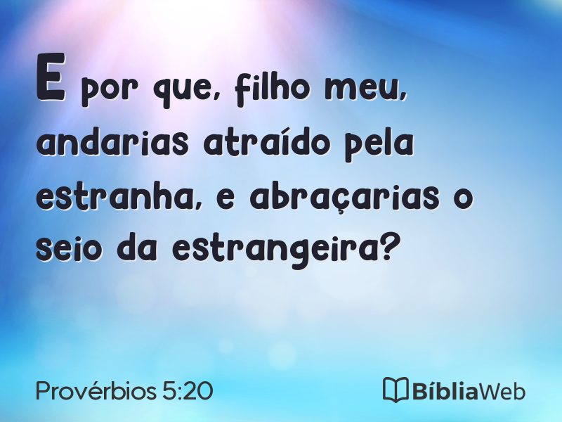 Provérbios 5:20 em imagem para compartilhar