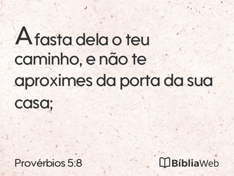 Provérbios 5:8 em imagem para compartilhar
