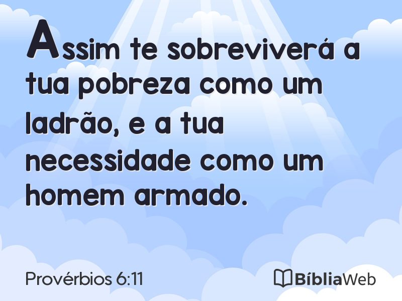 Provérbios 6:11 em imagem para compartilhar