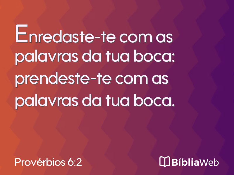Provérbios 6:2 em imagem para compartilhar