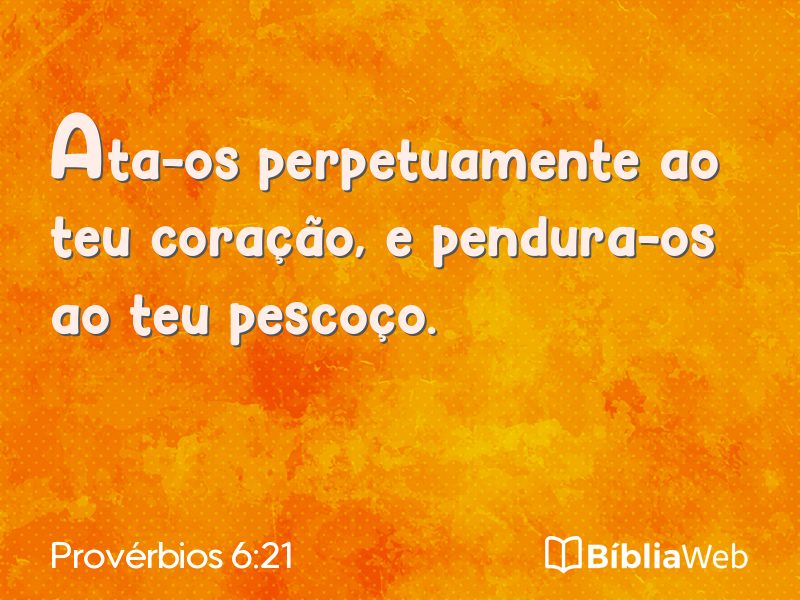 Provérbios 6:21 em imagem para compartilhar