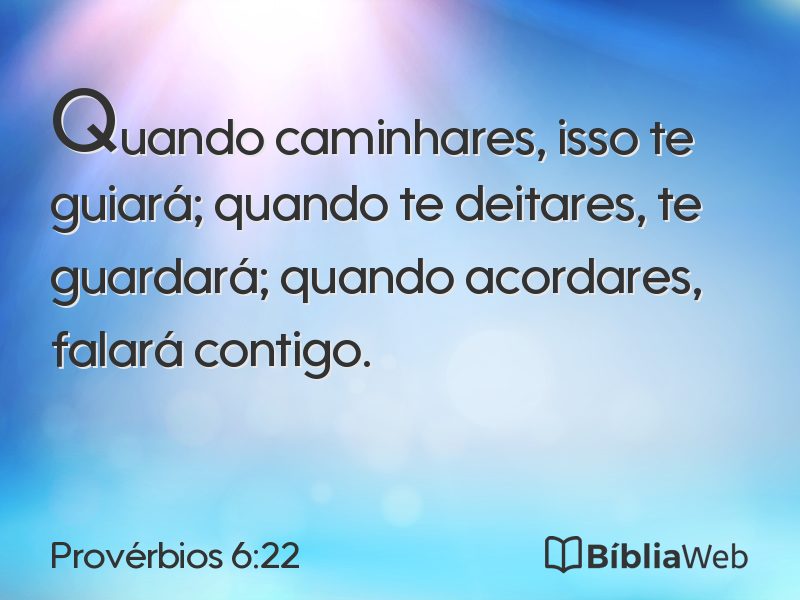 Provérbios 6:22 em imagem para compartilhar