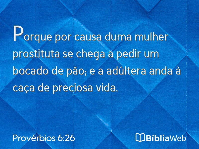 Provérbios 6:26 em imagem para compartilhar