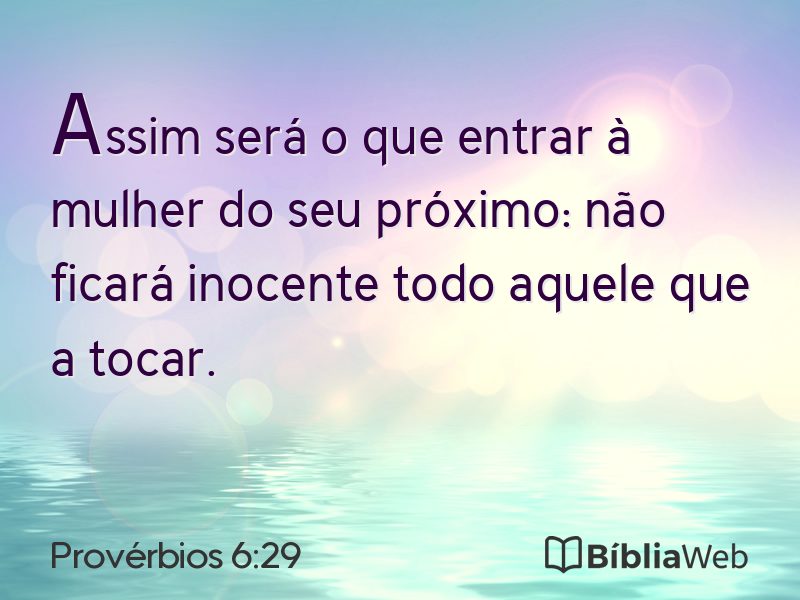 Provérbios 6:29 em imagem para compartilhar