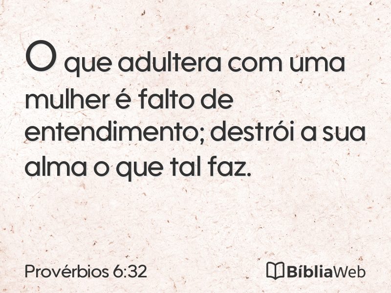 Provérbios 6:32 em imagem para compartilhar