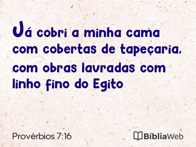 Provérbios 7:16 em imagem para compartilhar