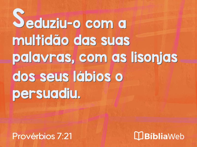 Provérbios 7:21 em imagem para compartilhar