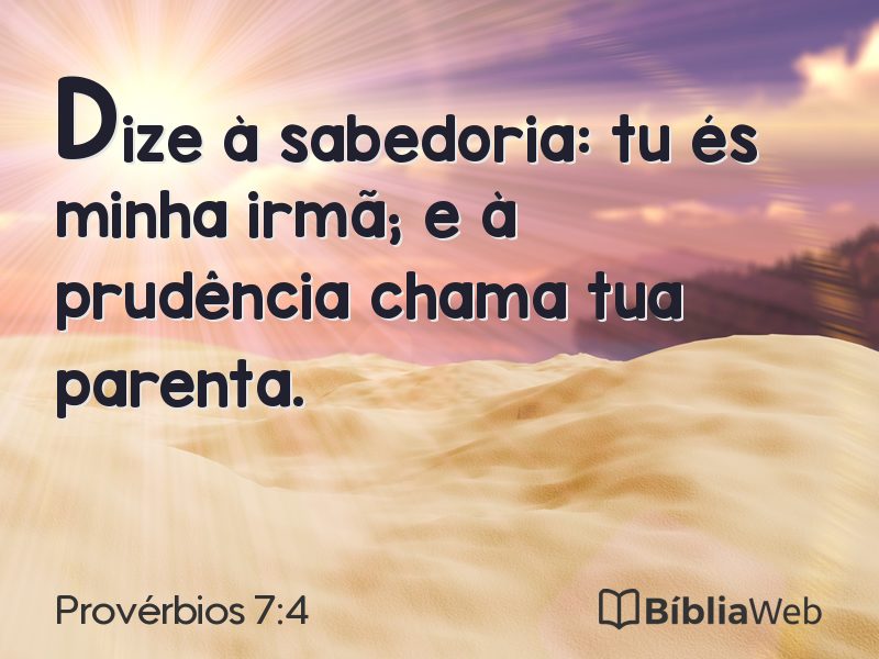 Provérbios 7:4 em imagem para compartilhar