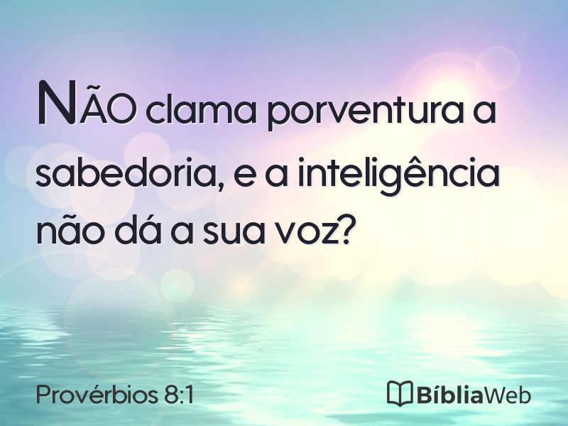 Provérbios 8:1 em imagem para compartilhar