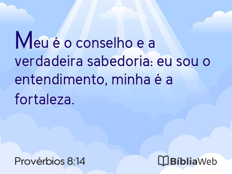 Provérbios 8:14 em imagem para compartilhar
