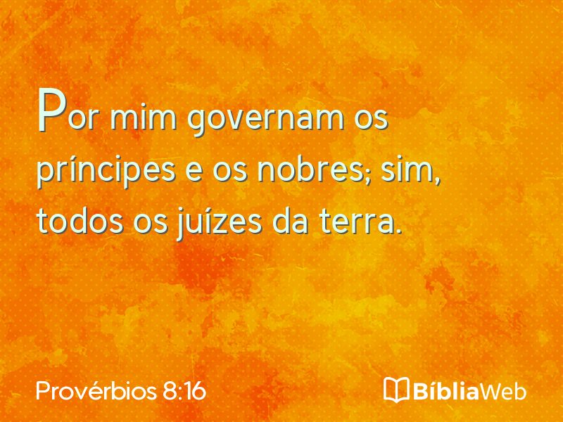 Provérbios 8:16 em imagem para compartilhar