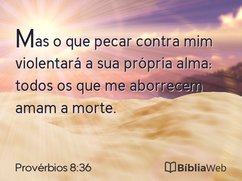 Provérbios 8:36 em imagem para compartilhar