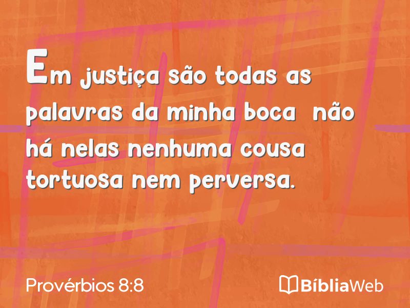 Provérbios 8:8 em imagem para compartilhar