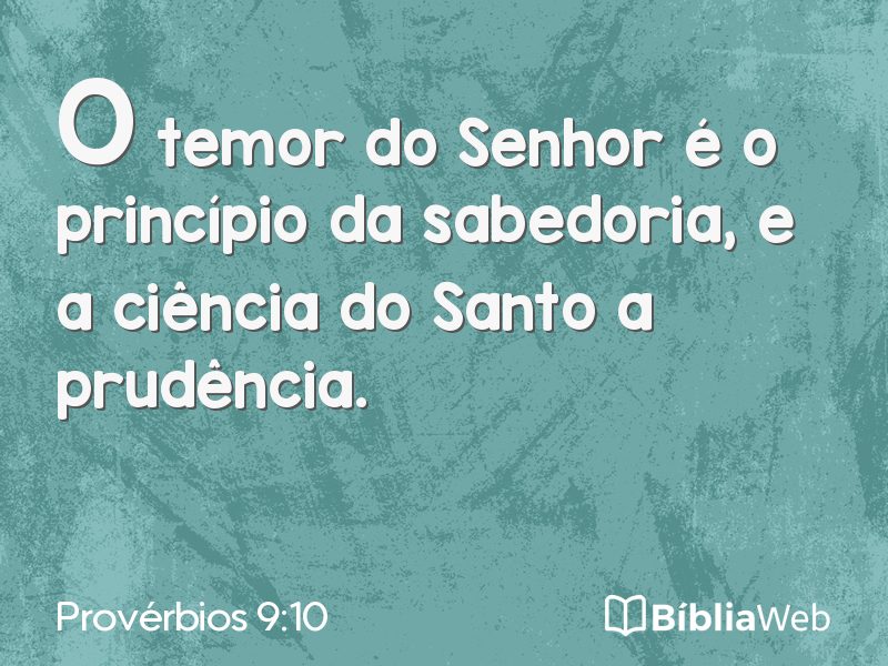 Provérbios 9:10 em imagem para compartilhar
