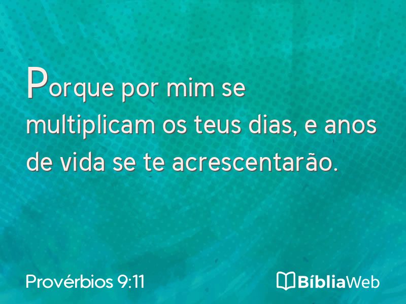 Provérbios 9:11 em imagem para compartilhar