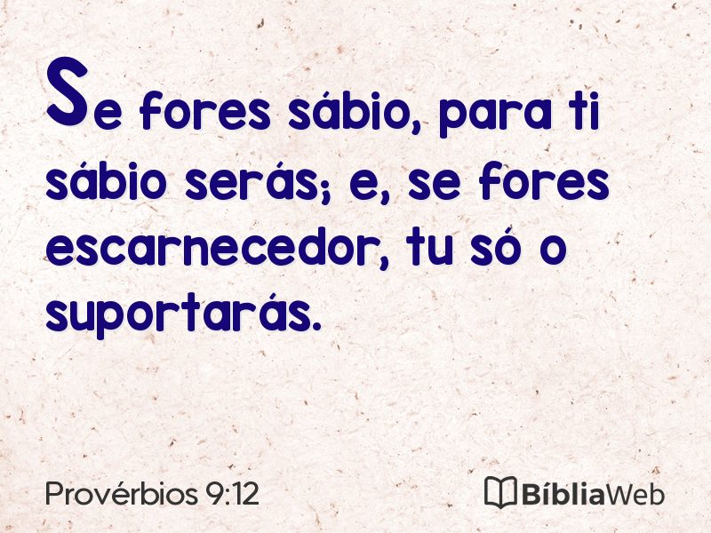 Provérbios 9:12 em imagem para compartilhar