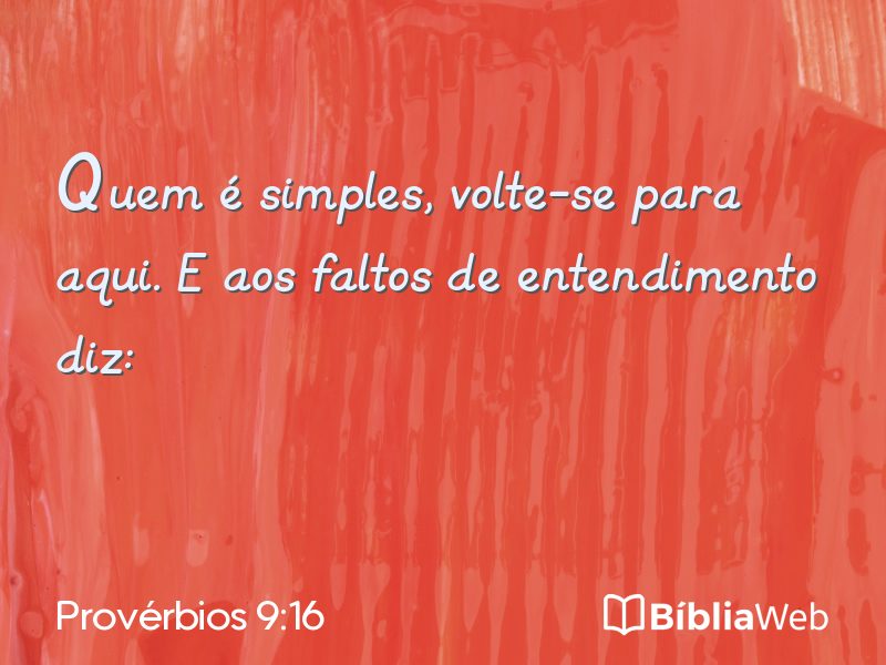 Provérbios 9:16 em imagem para compartilhar