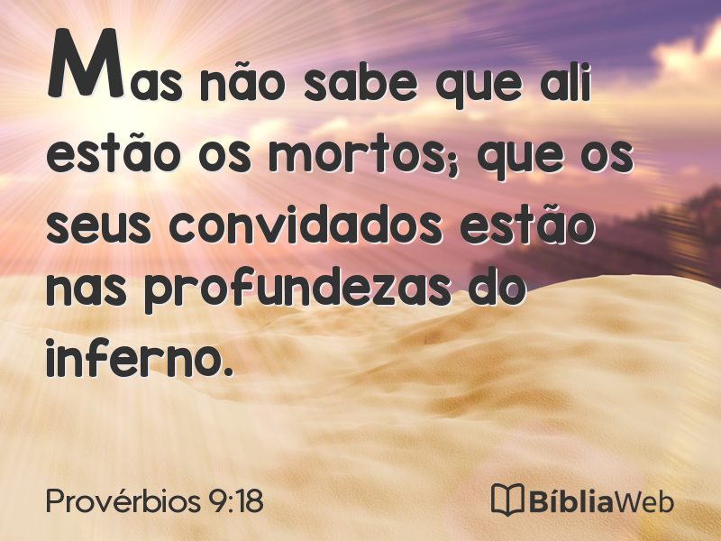Provérbios 9:18 em imagem para compartilhar