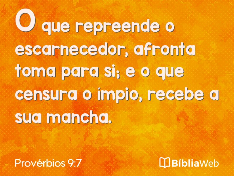 Provérbios 9:7 em imagem para compartilhar