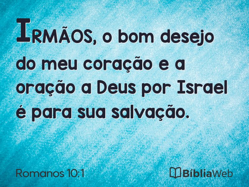Romanos 10:1 em imagem para compartilhar