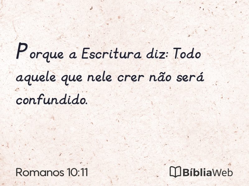 Romanos 10:11 em imagem para compartilhar