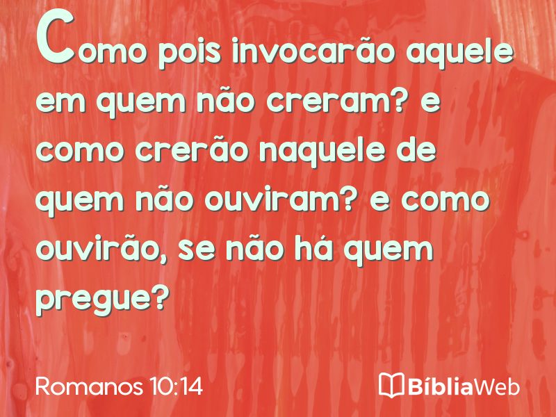 Romanos 10:14 em imagem para compartilhar
