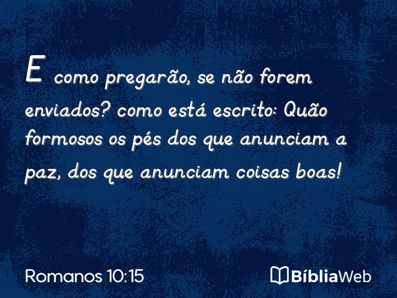 Romanos 10:15 em imagem para compartilhar