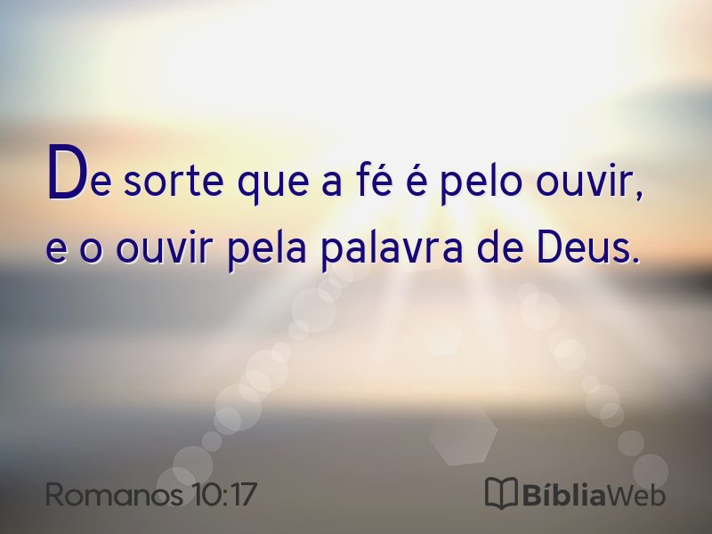 Romanos 10:17 em imagem para compartilhar