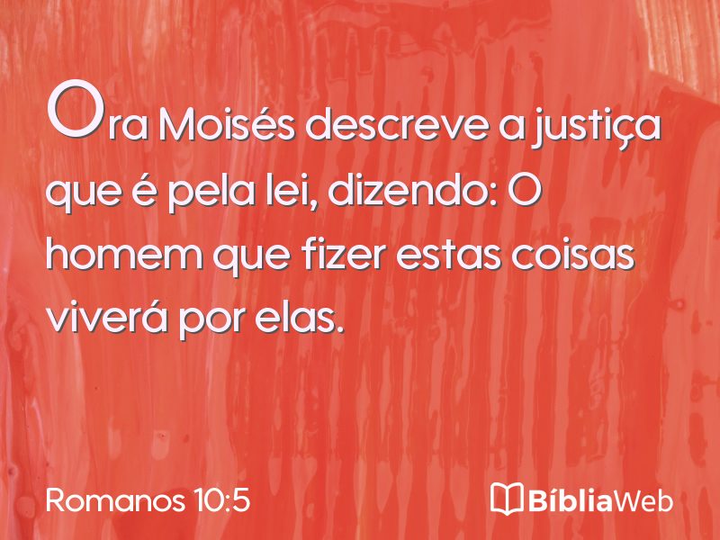 Romanos 10:5 em imagem para compartilhar