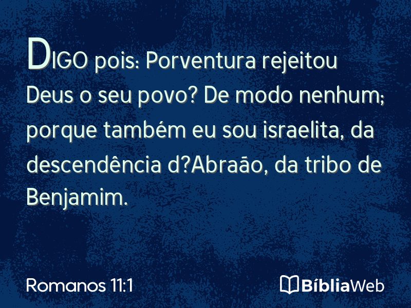 Romanos 11:1 em imagem para compartilhar