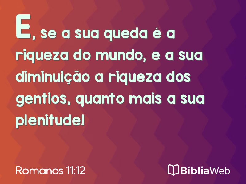Romanos 11:12 em imagem para compartilhar