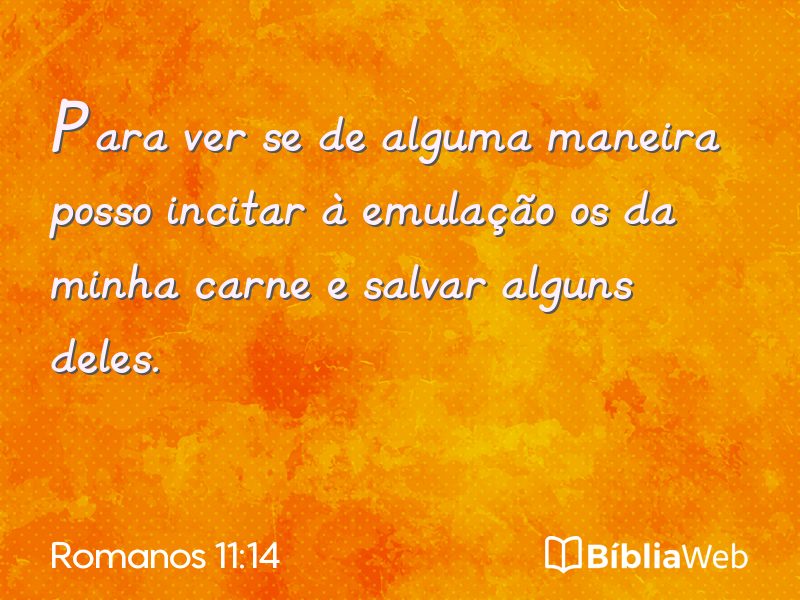 Romanos 11:14 em imagem para compartilhar