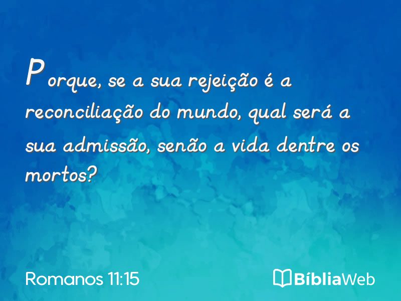 Romanos 11:15 em imagem para compartilhar