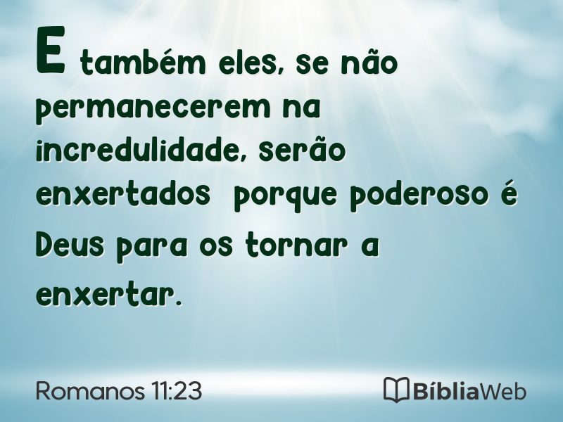 Romanos 11:23 em imagem para compartilhar