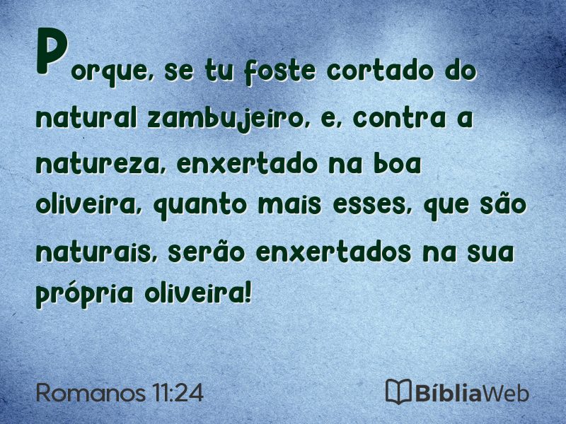 Romanos 11:24 em imagem para compartilhar